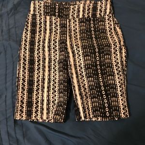 Tribal print capris